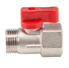 Konsan 3/8'' Mini Küresel Vana | İç Dişli × Dış Dişli | PN16 | Kompakt Tip
