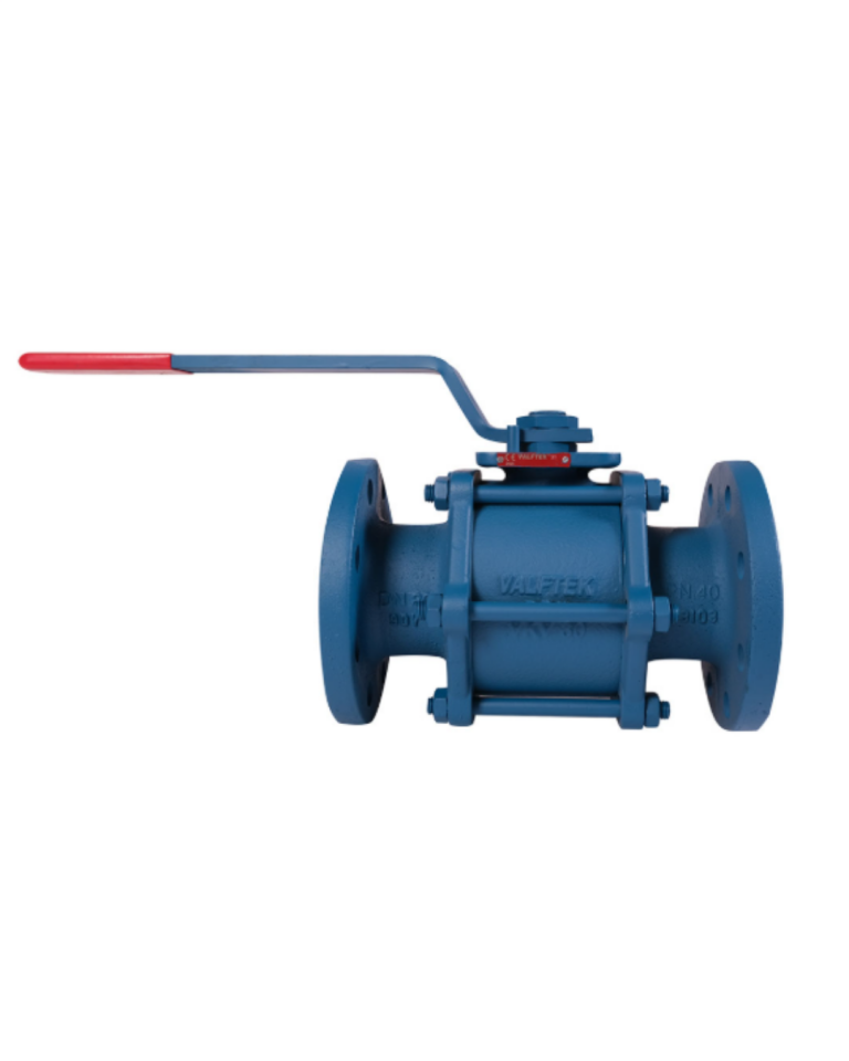Valftek DN80 PN16 Flanşlı Tam Geçiş 3 Parçalı Küresel Vana