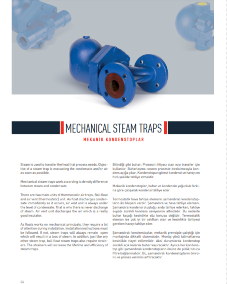 1/2'' Dişli Şamandralı Kondenstop – Termostatik Hava Tahliyeli  - 16 Bar - Uzun Ömürlü Sfero Döküm