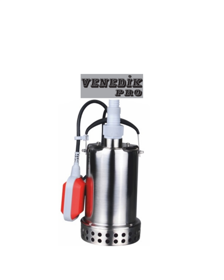 Venedik Pro QSB-2JH-550 Paslanmaz Gövdeli Drenaj Dalgıç Pompa, Şamandıralı