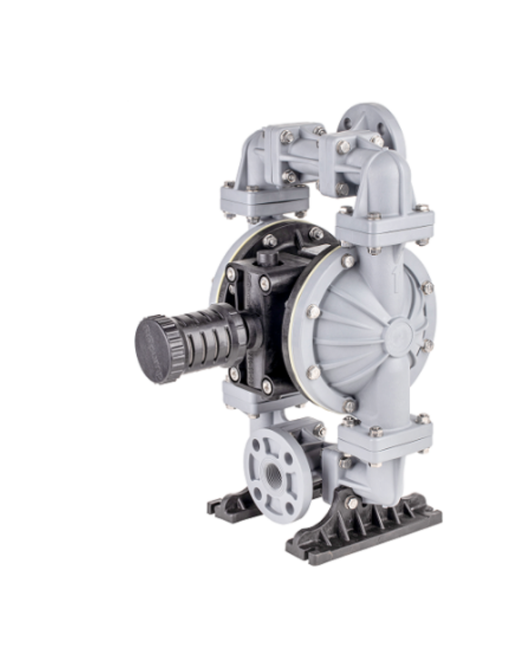 DP 10 PB-S Plastik Diyaframlı Pompa Plastik Siyah Polipropilen Gövde Santoprene Diyaframlı Teflon Toplu  Havalı Pompa 160 Lt/Dk 84 Mss 8,4 Bar 1/2 inch Hava Girişli