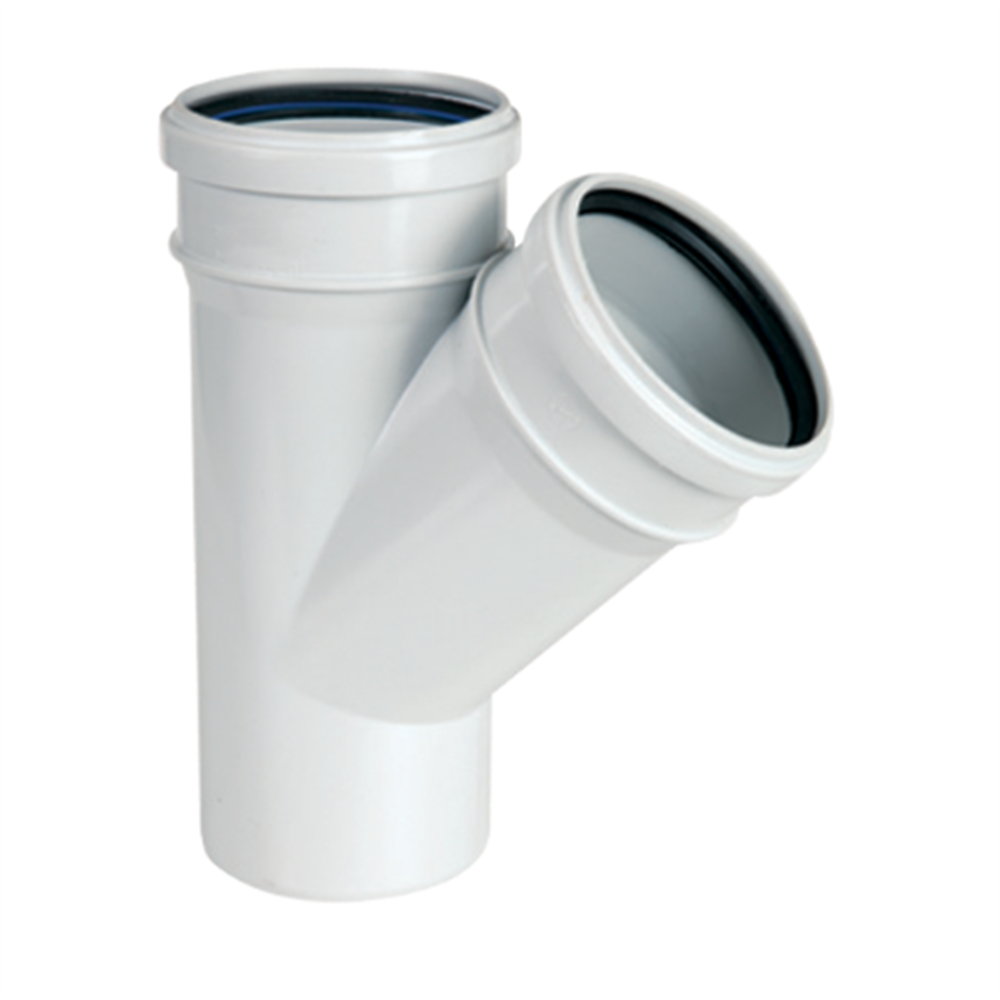 Q70-50  Pvc  Atık Su Tek Çatal 45°